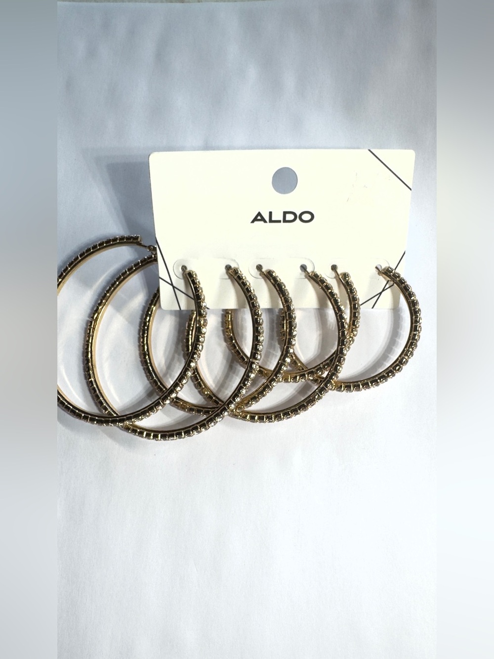 ALDO Gold-Tone Decorative Hoop Earring Set